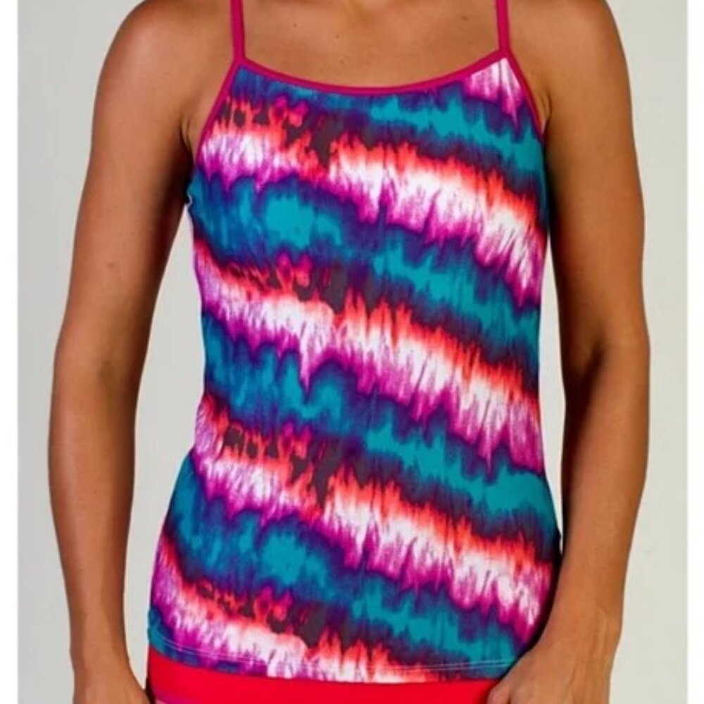 ExOfficio XL Give N Go Shelf Bra Cami Camisole Top Tie Dye Mulberry Excellent - Picture 3 of 9